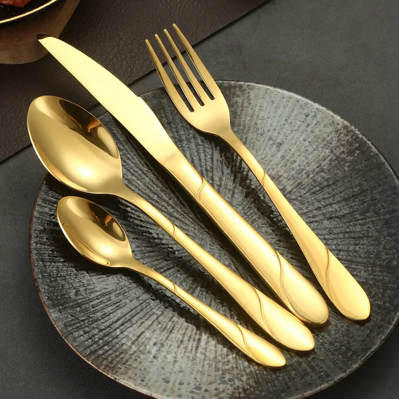 WANSHIDA Bulk cutlery gold set