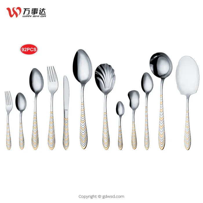 wsd003 odm 14pcs stainless steel spoons fork and knife set (复制)