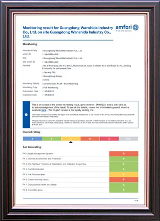 amfori Certificate