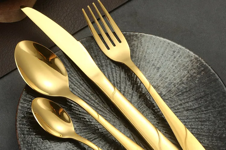 Bulk cutlery gold set