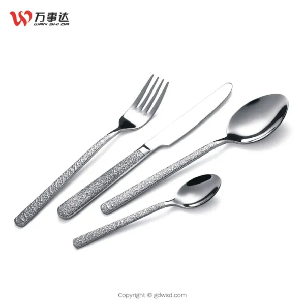 WANSHIDA Custom Restaurant Flatware 4pcs Silver